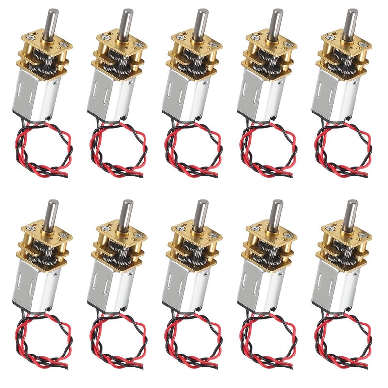 Coliao 10pcs DC 3V-6V Mini N20 Gear Motor Slow Speed Full Metal Gearbox Micro Motor Without Terminal for Smart Car DIY RC Toys - Image 1